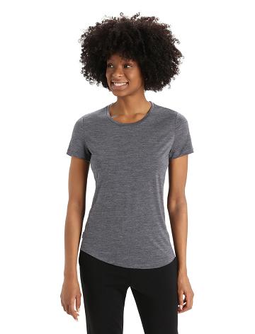 Midnight Heather Icebreaker Merino Sphere II Short Sleeve Women's T Shirts | AU 1568ILHS